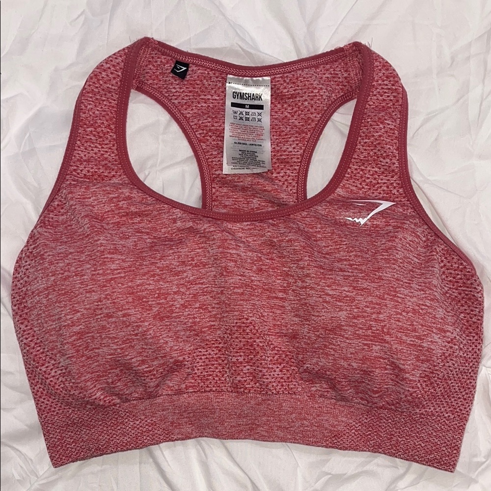 Gymshark Dark Pink Racerback Sports Bra Moisture-Wicking Comfort